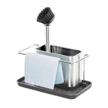 Sink Organizer & Dish Brush Matte Stainless Steel - Silberthal