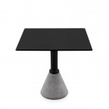 Table One Bistrot Square With Concrete Base (Black) - Magis