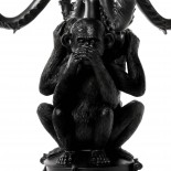 The No Evil Monkeys Giant Burlesque Chandelier (Black) - Seletti