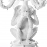 The No Evil Monkeys Giant Burlesque Chandelier (White) - Seletti
