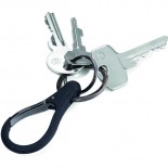 Times Three Keyring with Carabiner Clip (Black) - Troika