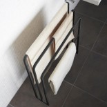Tower Bath Towel Hanger With 3 Bars (Black) - Yamazaki