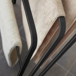 Tower Bath Towel Hanger With 3 Bars (Black) - Yamazaki