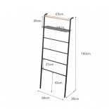 Tower Leaning Ladder with Shelf (Black) - Yamazaki
