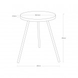TOWER Round Side Table (Black) - Yamazaki