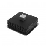 TRAYAN Square Coasters with Steel Base (Set of 6) - Blomus