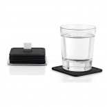 TRAYAN Square Coasters with Steel Base (Set of 6) - Blomus