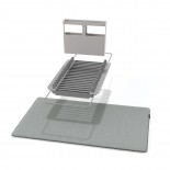 Udry Over the Sink Dish Rack & Drying Mat (Charcoal) - Umbra
