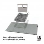 Udry Over the Sink Dish Rack & Drying Mat (Charcoal) - Umbra