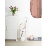 Bellwood Umbrella Stand (White / Natural) - Umbra