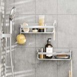 Flex Gel Lock Suction Shower Bin (Grey) - Umbra
