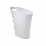SKINNY Trash Can / Waste Bin (Metallic White) - Umbra