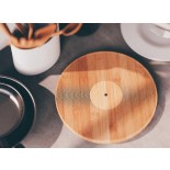 Vinyl Record Cutting Board 30 cm. (Bamboo)