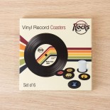 Vinyl Rock Coasters (Set of 6)