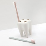 WHITE TOOTH Toothbrush Holder