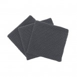 WIPE PERLA Set of 3 Knitted Dish Clothes (Magnet) - Blomus