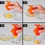YolkFish Egg Yolk Separator (Orange) - Peleg Design