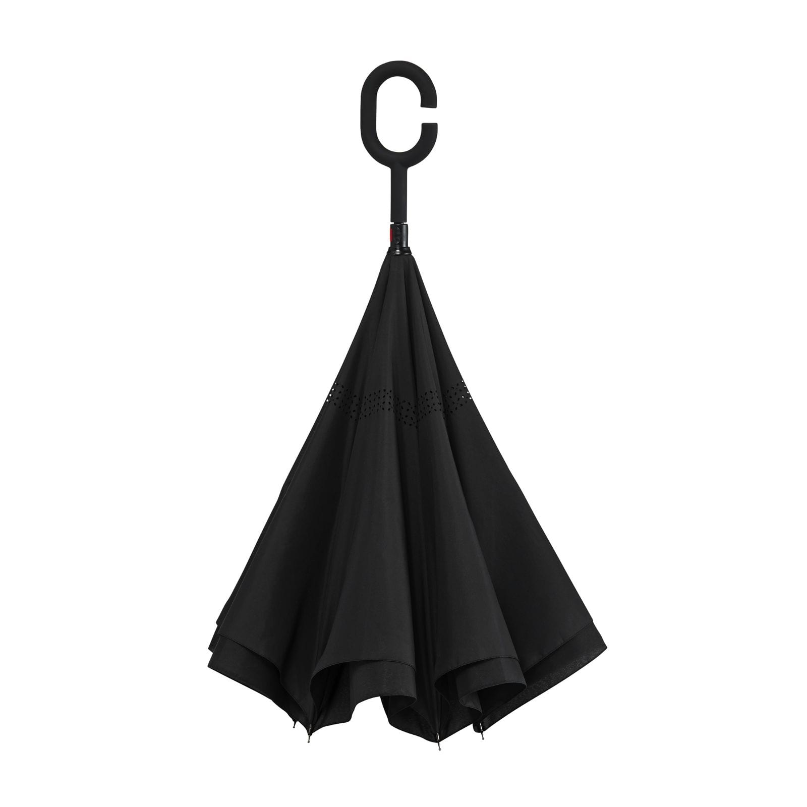 Inside Out Umbrella Double Layer Windproof (Black) - Impliva.