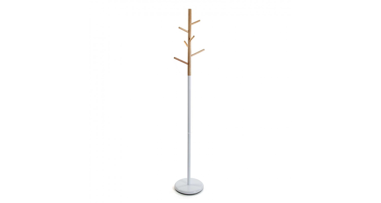 White Tree Coat Rack Metal Wood Versa | Design Is This